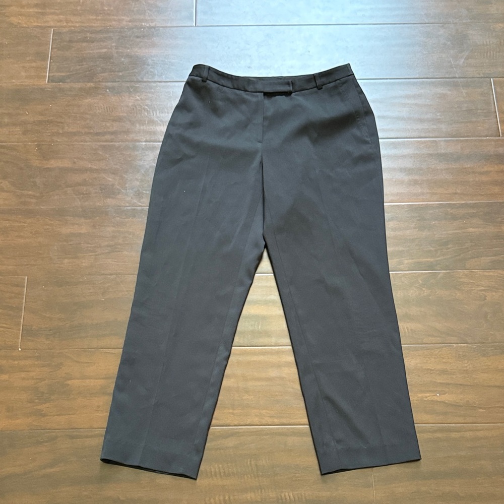 Cropped Black Ankle Pants - Classic Tailored Fit